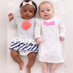 Isaac Mizrahi Baby Girl Dress Bundle 3M | Built-In Bodysuit